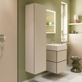 Пенал для ванной Hansgrohe Xilesa E 40х35 см петли слева МДФ песочно-бежевый матовый 54287780