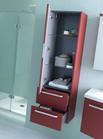 Пенал для ванної Kolpa-san Adele A 1501 45Х150 см ДСП з 3D плівкою червоний матовий 528710