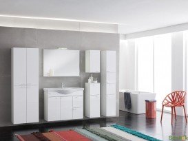 Пенал для ванной Kolpa-san Fiona F 1801 подвесной 30х180 см ДСП с покрытием из ПВХ белый 507740