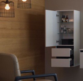 Пенал для ванной Kolpa-san Pandora 1301 45х130 см ДСП белый 514270