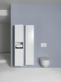 Пенал для ванної Laufen Base 35х33,6х165 см петлі праворуч МДФ білий глянсовий H4026821102611