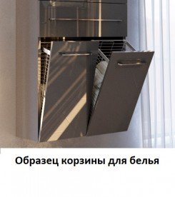 Пенал для ванной Marsan Alexandra 35х160 см с корзиной МДФ белый Alexandra35х160white-k