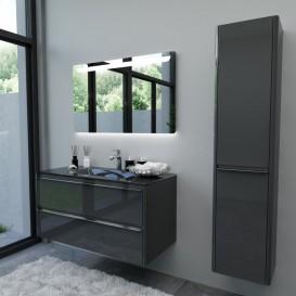 Пенал для ванної Marsan Brigitte 37х160 см МДФ графіт Brigitte370graphite
