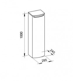 Пенал для ванной Marsan Madeleine-2 29,5х100 см МДФ графит Madeleine2-100graphite