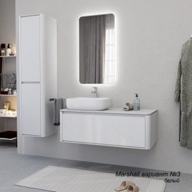 Пенал для ванної Marsan Marshall 35х160 см МДФ білий Marshall350white