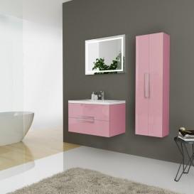 Пенал для ванной Marsan Monique 40х140 см МДФ розовый Monique40х140pink