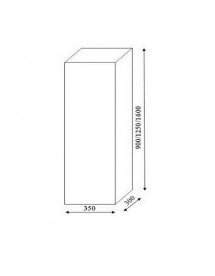 Пенал для ванной Marsan Nikolet 35х160 см МДФ графит Nikolet35х160graphite