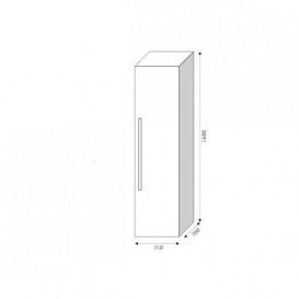 Пенал для ванной Marsan Oscar 1600 левый/правый МДФ кармин Oscar1600кармин-1