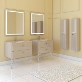 Пенал для ванної Marsan Shantal 25х120 см МДФ капучино глянець SHANTALкапучино