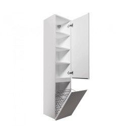 Пенал для ванной Мойдодыр Fluffy П-38-к-U 38х34х185 см ДСП/МДФ белый мат 00-0008407