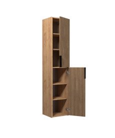 Пенал для ванной Мойдодыр Grace П-33-А NEW 33,3х35х165 см ДСП дуб поджаренный 00-0009256