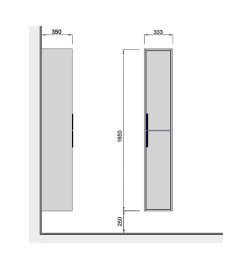 Пенал для ванной Мойдодыр Grace П-33-А NEW 33,3х35х165 см ДСП дуб поджаренный 00-0009256