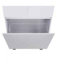 Пенал для ванної Мийдодір MoonShine П-66к 66х35х185 см ДСП білий глянець 00-0008516