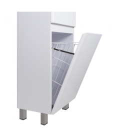 Пенал для ванной Мойдодыр Палермо П-38-к-U 38х35х195 см ДСП/МДФ белый глянец 00-00004156