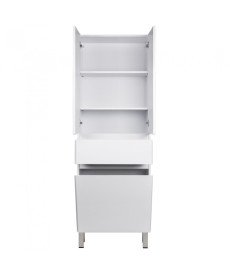 Пенал для ванної Мийдодір Палермо П-66-к 66х35х195 см ДСП/МДФ білий глянець 00-00005834