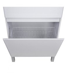 Пенал для ванной Мойдодыр Unik П-66-к 66х35х195 см ДСП/МДФ белый глянец 00-0009259