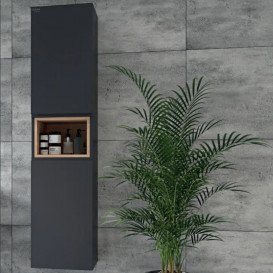 Пенал для ванної Radaway Modern 140 підвісний лівий МДФ графіт M22140-02-02L