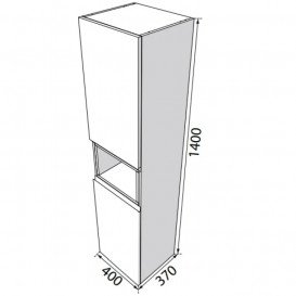 Пенал для ванної Radaway Modern 140 підвісний лівий МДФ графіт M22140-02-02L