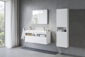 Пенал для ванної кімнати Ravak SB 450 Natural підвісний МДФ білий X000001789