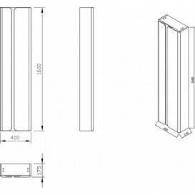 Пенал для ванной Ravak SB Balance 400 подвесной MFPB/МДФ белый X000001373