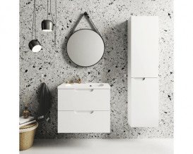 Пенал для ванної кімнати Ravak SB Classic II 400 R підвісний МДФ білий/білий X000001474