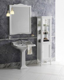 Пенал для ванної Simas Arcade з вітриною 48х36 см МДФ білий лак ARMV1