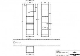 Пенал для ванной Villeroy & Boch Collaro 40,4x153,8х34,9 см петли слева МДФ глянцевый белый C03300DH