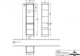 Пенал для ванной Villeroy & Boch Collaro 40,4x153,8х34,9 см петли слева ДСП дуб аризона C03300VH