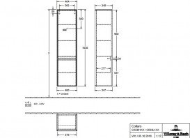 Пенал для ванної кімнати Villeroy & Boch Collaro 40,4x153,8х34,9 см петлі праворуч ДСП північний дуб C03301VJ