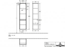 Пенал для ванной Villeroy & Boch Collaro 40,4x153,8х34,9 см петли справа ДСП каменный дуб C03301RK