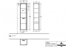Пенал для ванної Villeroy & Boch Collaro 40,4x153,8х34,9 см петлі зліва ДСП дуб канзас C035D0RH