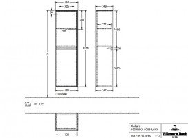 Пенал для ванної кімнати Villeroy & Boch Collaro 45,4x153,8х34,9 см петлі зліва ДСП північний дуб C03400VJ