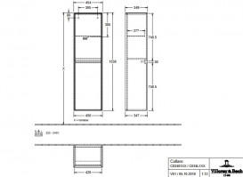 Пенал для ванной Villeroy & Boch Collaro 45,4x153,8х34,9 см петли справа ДСП дуб аризона C03401VH