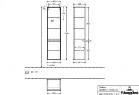 Пенал для ванной Villeroy & Boch Collaro 40,4x153,8х34,9 см петли справа с подсветкой ДСП дуб канзас C033L1RH