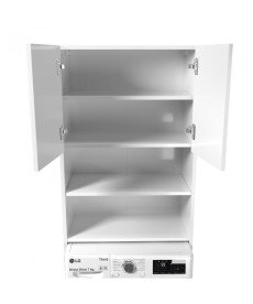 Пенал Мойдодыр Soft Line П-64 64х33,4х183 см установка над стиральной машиной ДСП/МДФ белый глянец 00-0007026