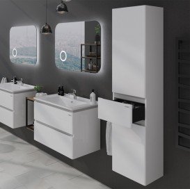 Пенал підвісний Sanwerk Amata Air правий МДФ білий MV0000787