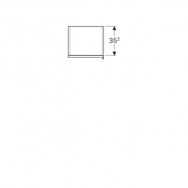 Пенал подвесной Geberit Citterio 40х160 см с одной дверью ДСП серо-коричневый дуб/черное глянцевое стекло 500.554.JJ.1