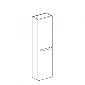 Пенал підвісний Geberit my Day 40х150 см з одними дверима ДСП/МДФ білий/високоглянцеве покриття Y824000000