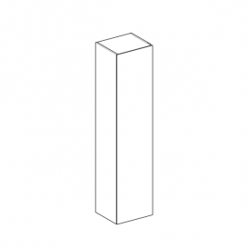 Пенал подвесной Geberit Xeno² 40х170 см с одной дверью и внутренним зеркалом ДСП серый/меламин древесная структура 500.503.43.1