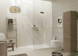 Пенал подвесной Hansgrohe Xelu Q 40х35 см петли слева МДФ натуральный дуб ручка матовый белый 54137700