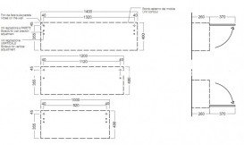 Пенал підвісний Hatria SLIDING wood system 1000x260x400 горіх / дзеркальний YXRB92