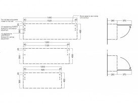 Пенал подвесной Hatria SLIDING wood system 1200x260x400 орех YXRD92