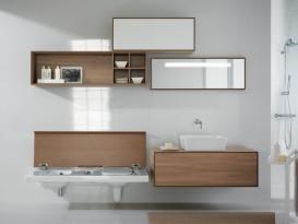 Пенал подвесной Hatria SLIDING wood system 1400x260x400 орех YXQV92