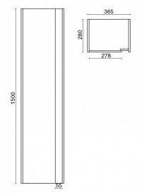 Пенал подвесной Kerama Marazzi Buongiorno 150 см МДФ дуб BGN.150.1\OAK