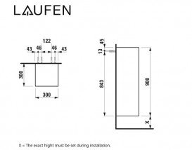 Пенал навісний Laufen Boutique 30х30х90 см ЛДСП/МДФ світлий дуб H4091511502501