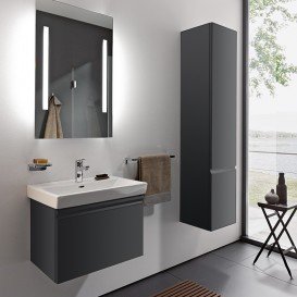 Пенал підвісний Laufen Pro S 35х165 см петлі справа МДФ сірий графіт H4831220954801