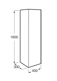 Пенал підвісний правобічний Roca Inspira однодверний з внутрішньою підсвіткою МДФ білий глянець A857034806