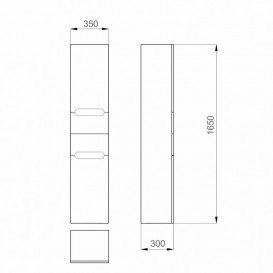 Пенал підвісний Sanwerk Era Air правий МДФ білий MV0000418