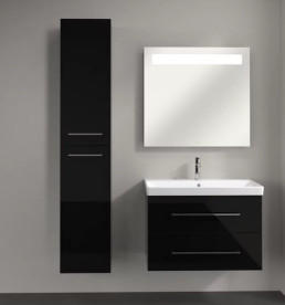 Пенал Villeroy & Boch Avento 35х40,4х176 см петлі зліва МДФ з акриловим покриттям скло чорне A89400B3