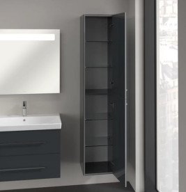 Пенал Villeroy & Boch Avento 35х40,4х176 см петлі праворуч МДФ з акриловим покриттям скло сіре A89401B1